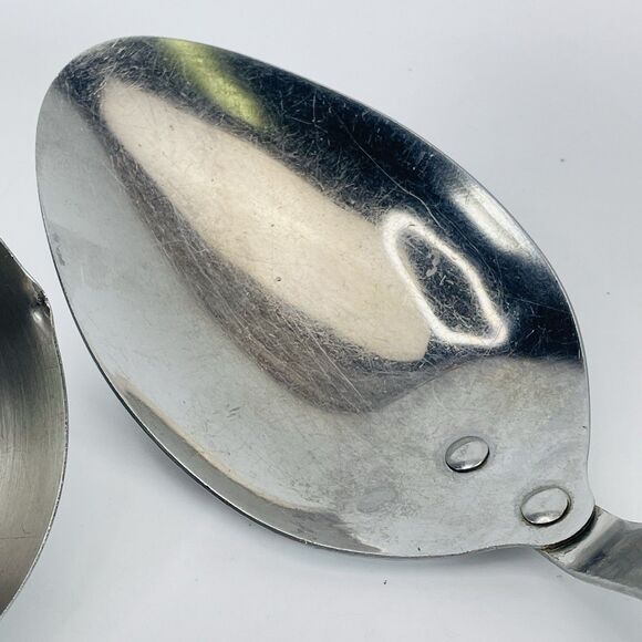 CUTCO Spoon And Ladle Stainless Steel Brown Swirl Handle Serving Utensil Set - Picture 2 of 14